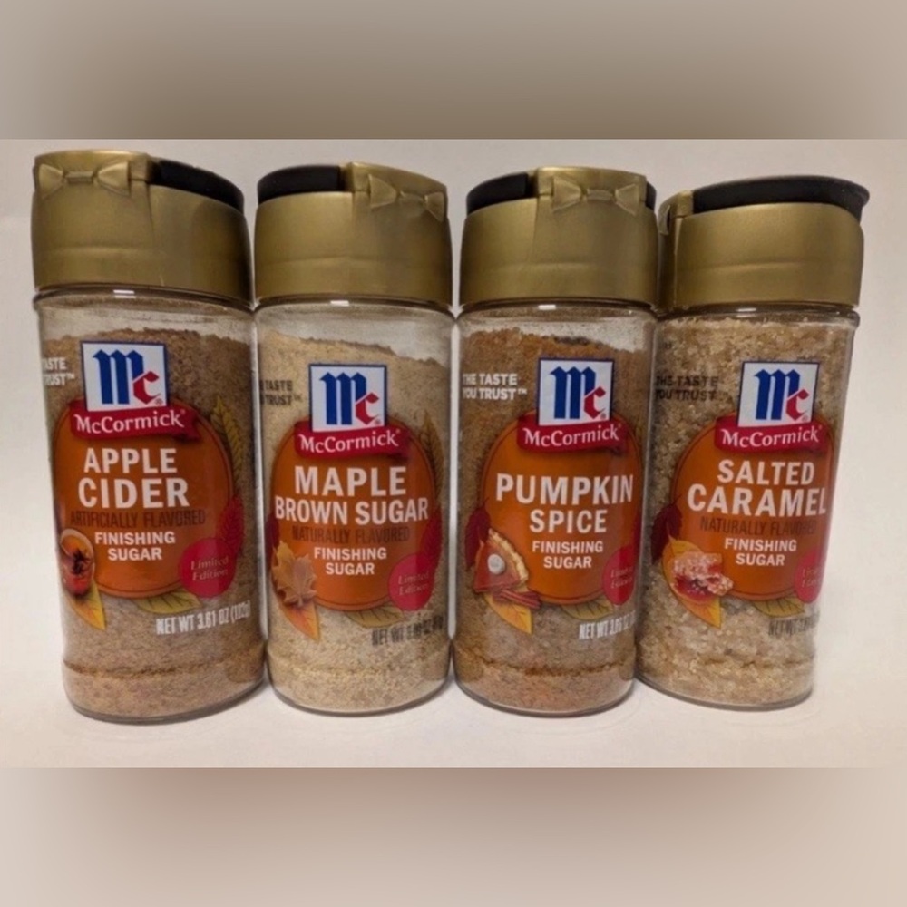 McCormick Limited Edition Finishing Sugar lot of 4 new 2025 Fall